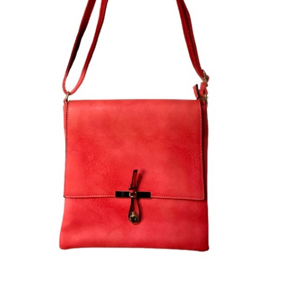 Elegant TANGERINE Colored Shoulder Bag